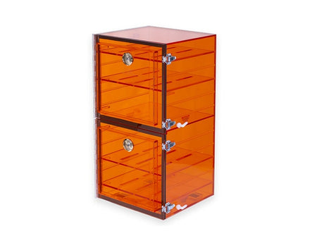 PLAS LABS Amber Acrylic Desiccator (12" x 12" x 24"), Two Cubicle, Cabinets, PLAS LABS, MSE Supplies