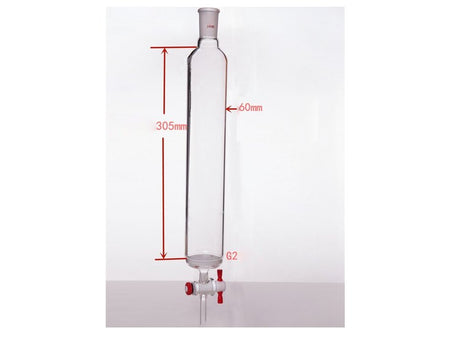 MSE PRO Sand Plate Chromatography Column, φ60mm, Effective Length 305mm, Gate Aperture: 4mm, 24/40