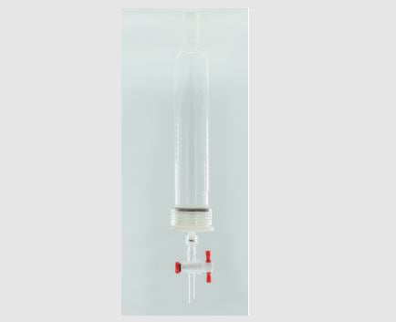 MSE PRO 50# Threads Nylon Material, Removable G2 Sand Plate Chromatography Column, Grinding Mouth 24/40, Effective Length 305mm, Main Pipe Outer Diameter 60mm