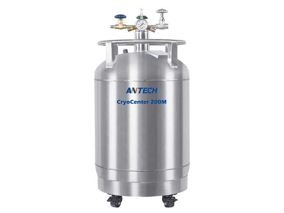 Antech 240L Liquid Nitrogen Container (Self-Pressurized ) With Pressure Building Regulator & Electric Digital Liquid Level Meter, Cryogenic Storage, Antech, MSE Supplies