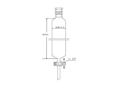 MSE PRO Reinforced Port, Chromatography Column, φ60mm, Effective Length 457mm, Gate Aperture: 4mm, 24/40