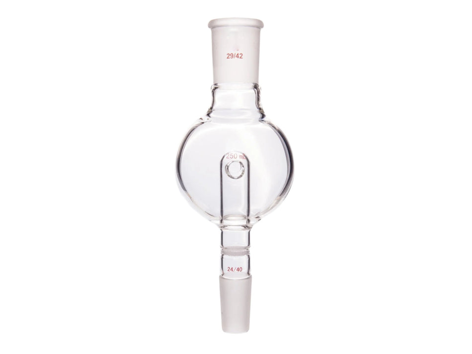 MSE PRO Splash-Proof Balls, with Sandpaper, Upper Mouth: 29/42, Lower Mouth: 24/40, 250mL - MSE Supplies LLC