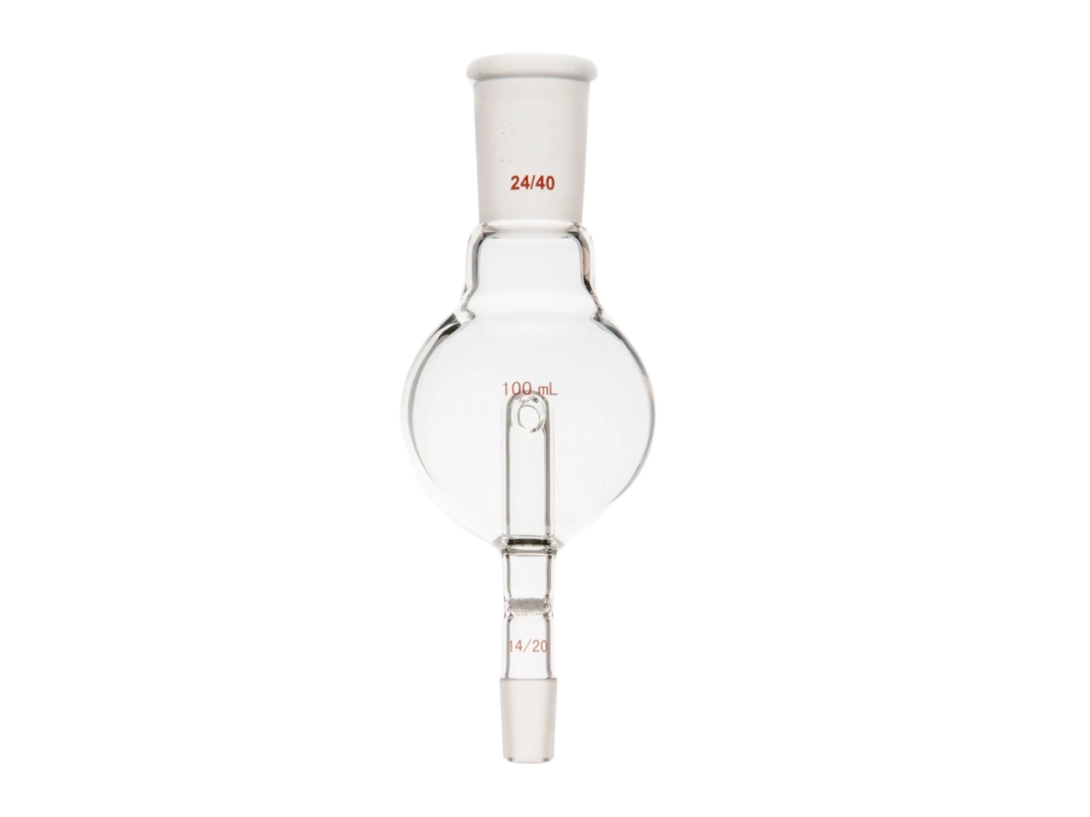 MSE PRO Splash-Proof Balls, with Sandpaper, Upper Mouth: 24/40, Lower Mouth: 14/20, 100mL - MSE Supplies LLC