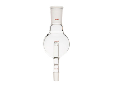MSE PRO Splash-Proof Balls, with Sandpaper, Upper Mouth: 24/40, Lower Mouth: 14/20, 100mL - MSE Supplies LLC