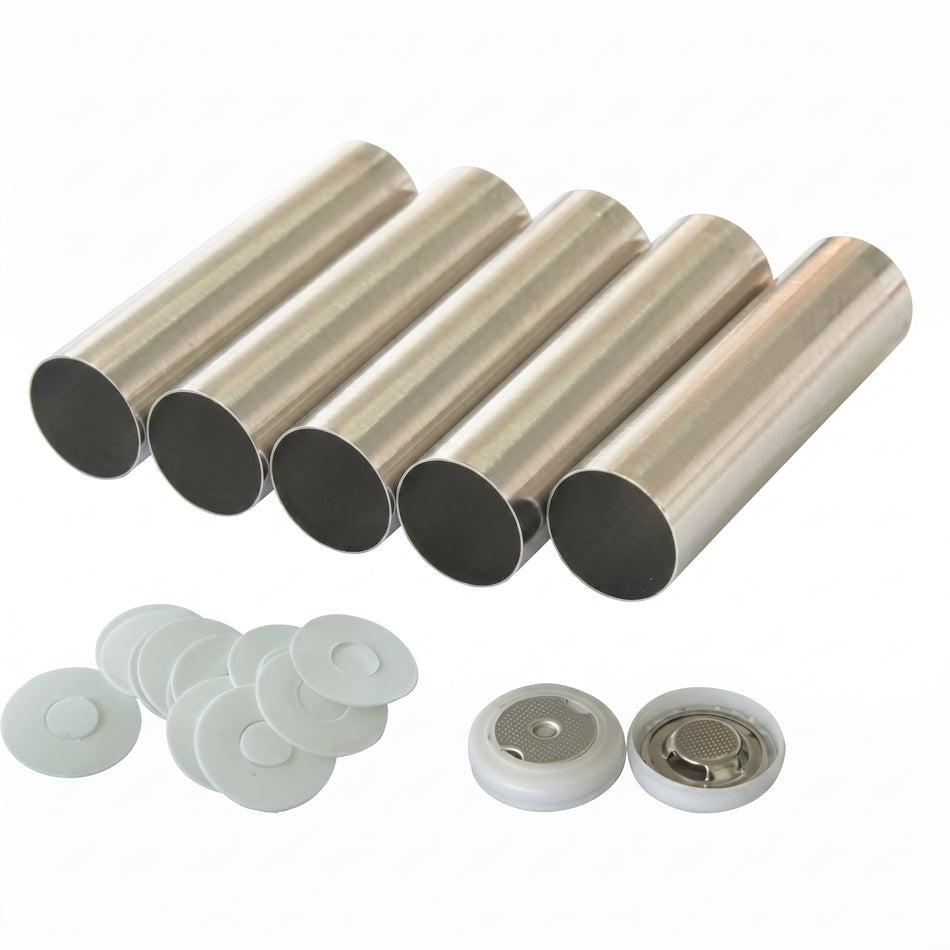 MSE PRO 100 pcs of 18650 Cylinder Cell Case with Anti-Explosive Cap and Insulation O-ring AI image