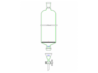 MSE PRO Split 35/20 Ball Bowl Connection, with Sand Plate Chromatography Column, φ80mm, Effective Length 305mm, Gate Aperture: 4mm, 24/40