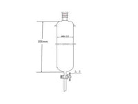 MSE PRO Strengthened Port, with Ears, Chromatography Column, φ80mm, Effective Length 305mm, Aperture of the Gate: 4mm, 24/40