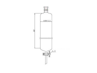 MSE PRO Reinforced Port, Chromatography Column, φ80mm, Effective Length 457mm, Gate Aperture: 4mm, 24/40