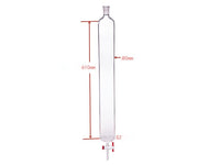 MSE PRO Sand Plate Chromatography Column, φ80mm, Effective Length 610mm, Gate Aperture: 4mm, 24/40