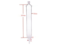 MSE PRO Sand Plate Chromatography Column with Ears, φ80mm, Effective Length 800mm, Gate Aperture: 4mm, 24/40 - MSE Supplies LLC