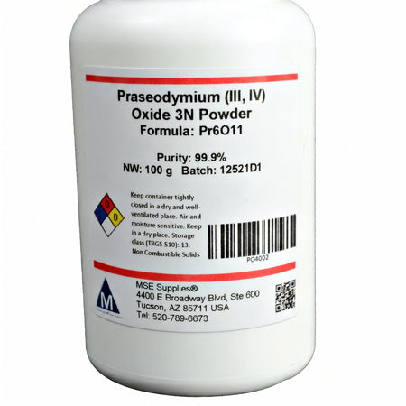 MSE PRO Praseodymium (III, IV) Oxide (Pr<sub>6</sub>O<sub>11</sub>) 99.9% 3N Powder AI image