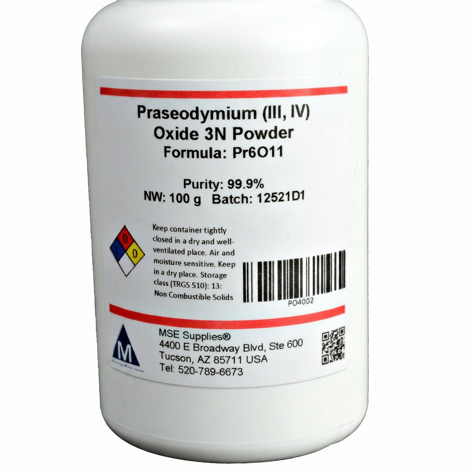 MSE PRO Praseodymium (III, IV) Oxide (Pr<sub>6</sub>O<sub>11</sub>) 99.9% 3N Powder AI image