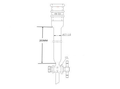 MSE PRO Reinforced Port, Chromatography Column, φ17mm, Effective Length 203mm, Gate Aperture: 2mm, 19/22
