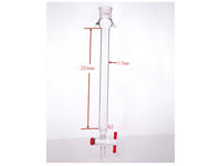 MSE PRO Sand Plate Chromatography Column with Ears, φ17mm, Effective Length 254mm, Gate Aperture: 2mm, 19/22