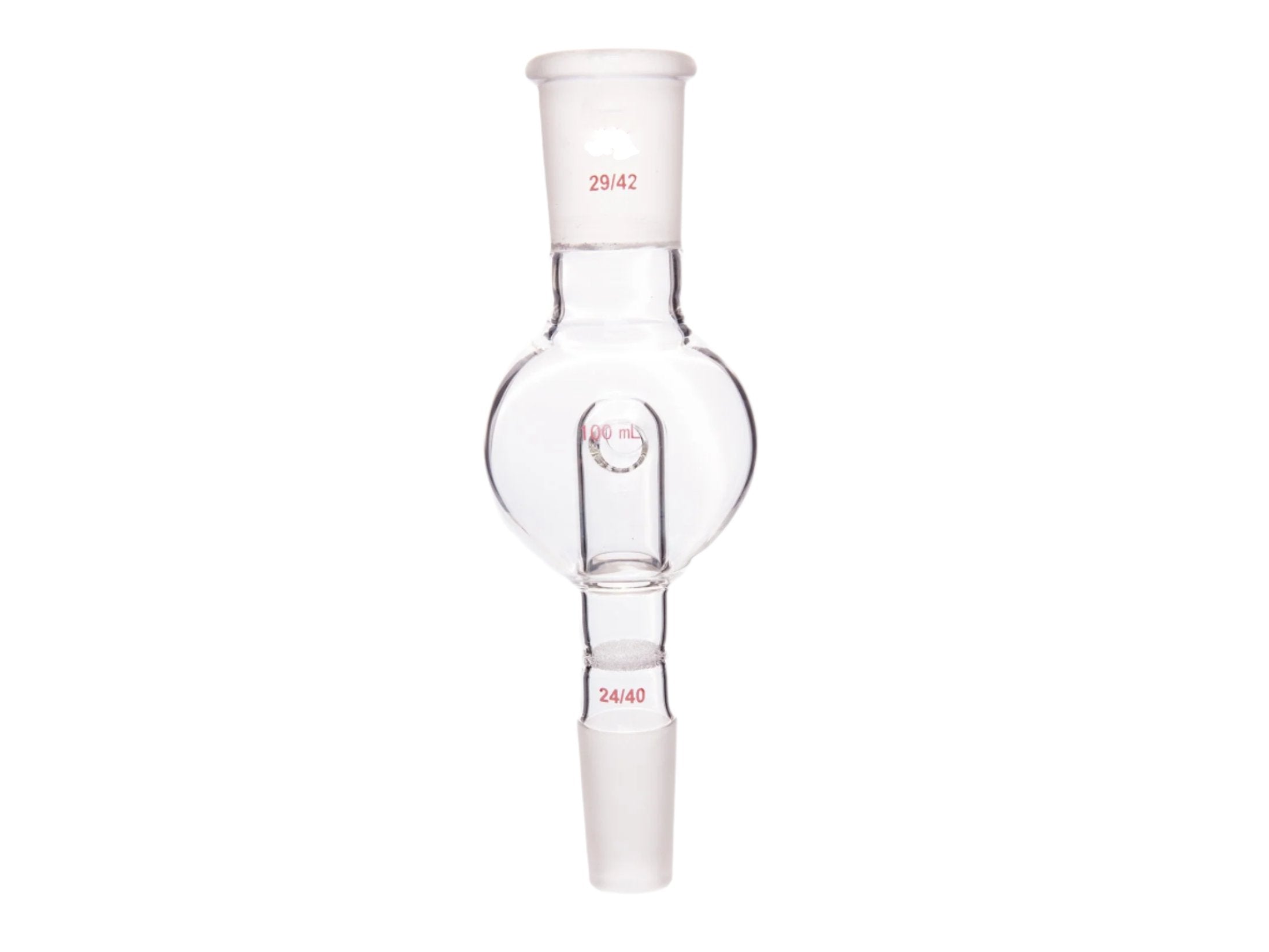 MSE PRO Splash-Proof Balls, with Sandpaper, Upper Mouth: 29/42, Lower Mouth: 24/40, 100mL - MSE Supplies LLC