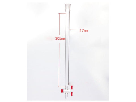 MSE PRO Chromatography Column, φ17mm, Effective Length 305mm, Aperture of the Gate: 2mm, 19/22 - MSE Supplies LLC