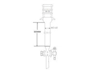 MSE PRO Strengthened Port, with Ears, Sand Plate Chromatography Column, φ17mm, Effective Length 305mm, Gate Aperture: 2mm, 19/22 - MSE Supplies LLC