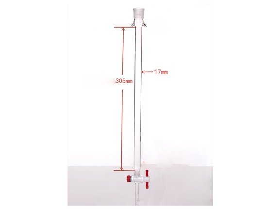 MSE PRO Plus Ears Chromatography Column, φ17mm, Effective Length 305mm, Gate Aperture: 2mm, 19/22 - MSE Supplies LLC