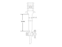 MSE PRO Strengthened Port, with Ears, Chromatography Column, φ17mm, Effective Length 305mm, Aperture of the Gate: 2mm, 19/22 - MSE Supplies LLC