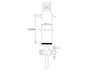 MSE PRO Strengthened Port, with Ears, Sand Plate Chromatography Column, φ26mm, Effective Length 203mm, Gate Aperture: 2mm, 19/22 - MSE Supplies LLC