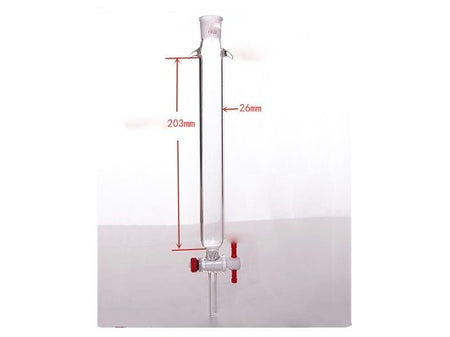 MSE PRO Plus Ears Chromatography Column, φ26mm, Effective Length 203mm, Gate Aperture: 2mm, 19/22 - MSE Supplies LLC