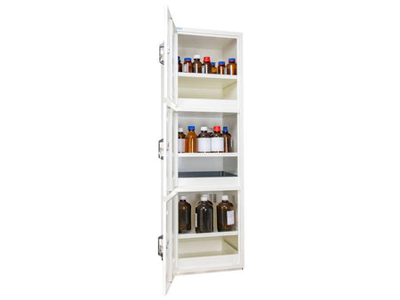 Ecosafe 3- Door Tall Safety Cabinet - 3 Compartments, Including PVC Equipments for Acids - MSE Supplies LLC