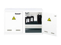 Ecosafe 2- Door Ventilated Under-Bench Safety Cabinet - 2 Compartments, Including PVC Equipments for Acids - MSE Supplies LLC