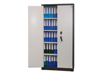 Ecosafe 2- Door Tall Cabinet for Documents - Light Gray - MSE Supplies LLC