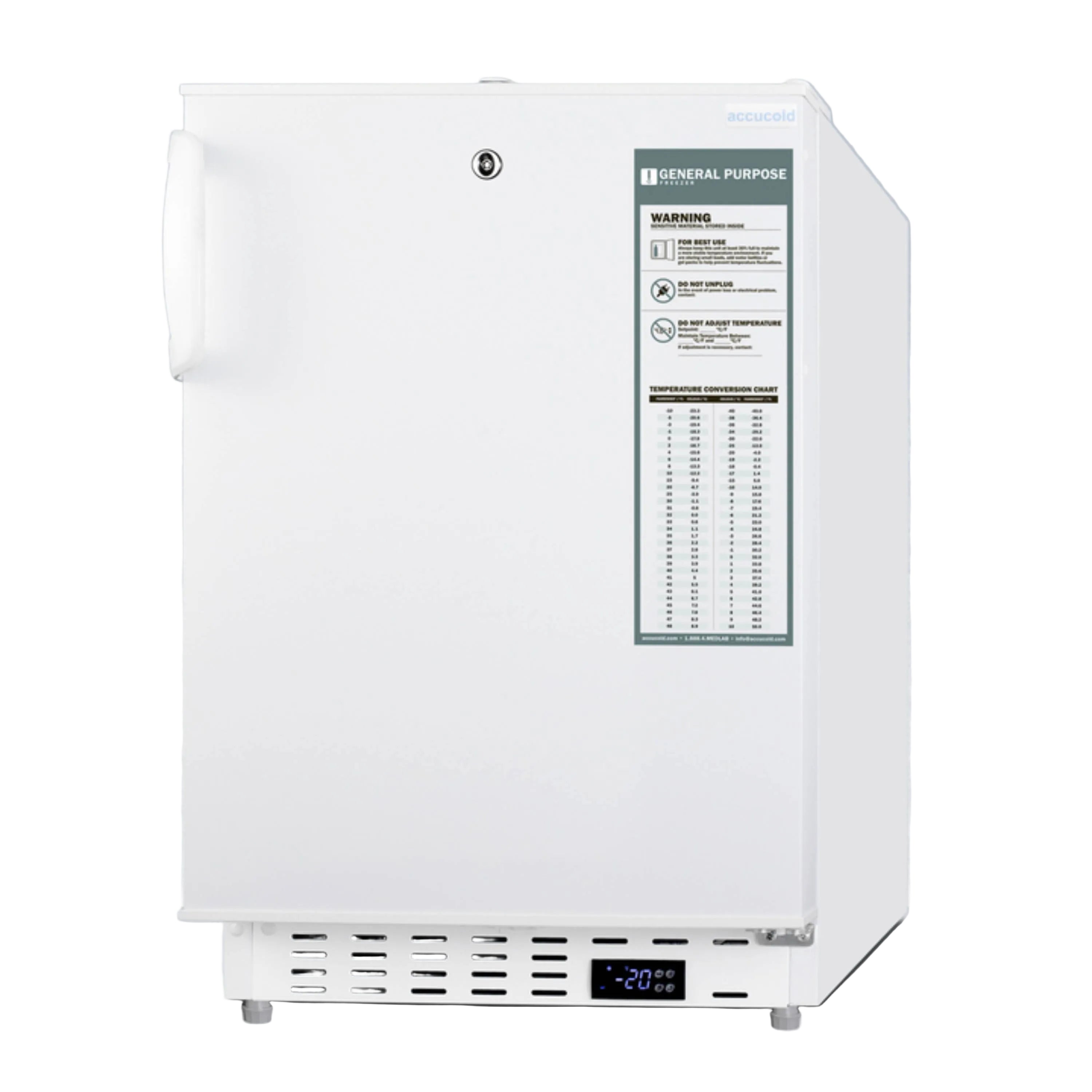 Accucold 20" Wide Built‑In Vaccine All‑Freezer, ADA Compliant