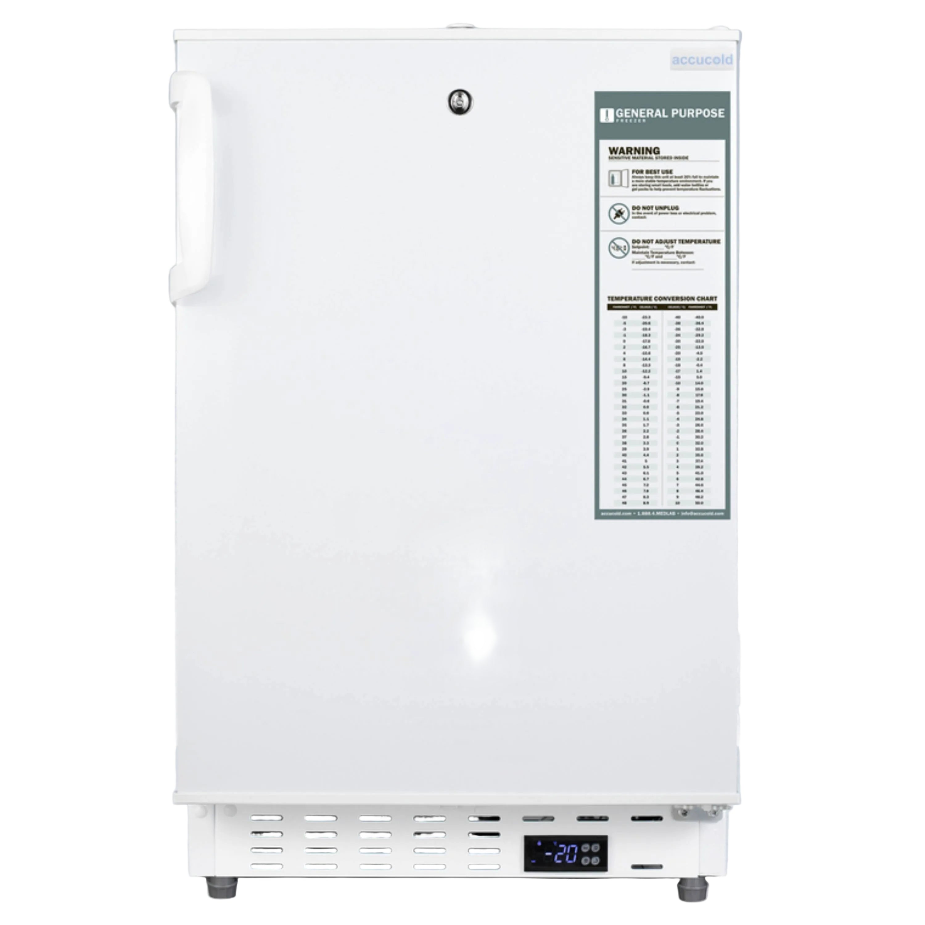 Accucold 20" Wide Built‑In Vaccine All‑Freezer, ADA Compliant