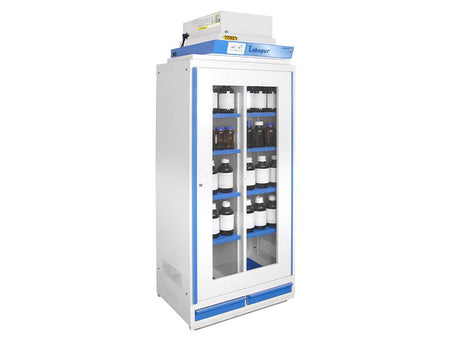 Ecosafe 1- Glass Door Tall Safety Cabinet with Filtration - 2 Compartments - MSE Supplies LLC