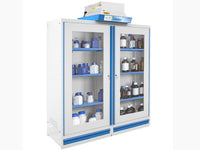 Ecosafe 2- Glass Door Tall Safety Cabinet with Filtration - 2 Compartments - MSE Supplies LLC