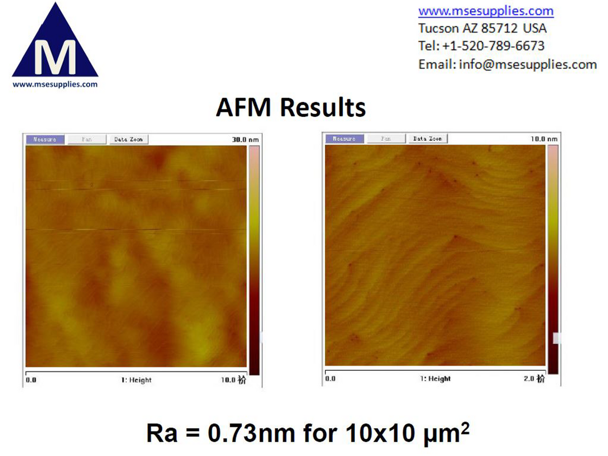MSE PRO 2 inch Aluminum Nitride AlN (800nm) Template on Sapphire (0001), Wafers, MSE Supplies LLC, MSE Supplies