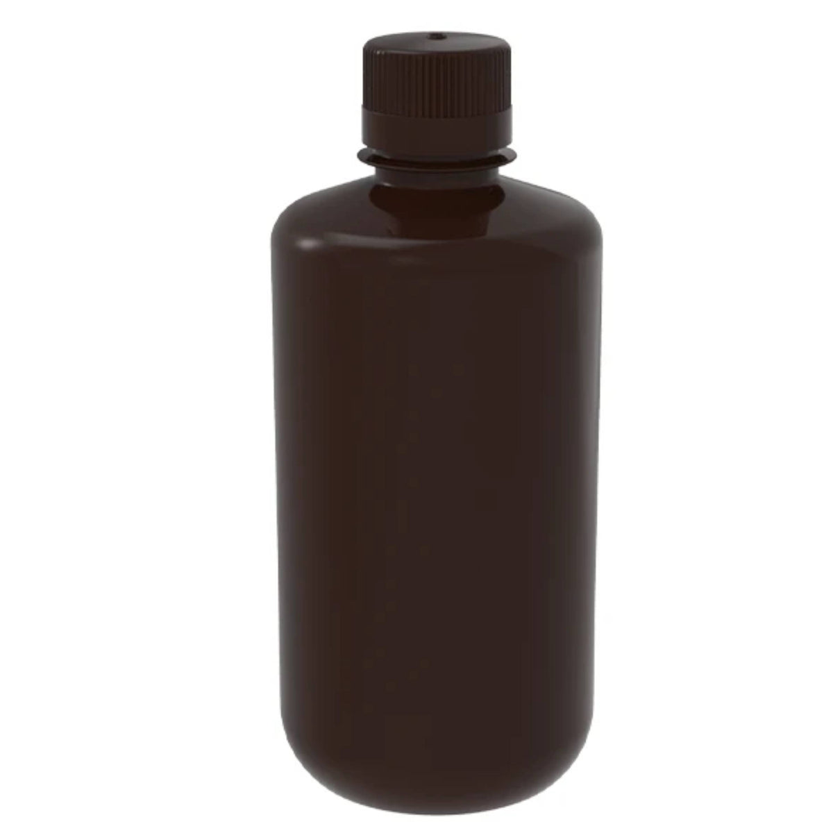 AHN MyBottle w/ Cap 1 L Narrow HDPE Seperated Caps Amber Reagent Bottle (50 Pcs)