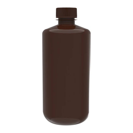 AHN MyBottle w/ Cap 500 ml Narrow HDPE Amber Reagent Bottle (4x 12 Pcs)