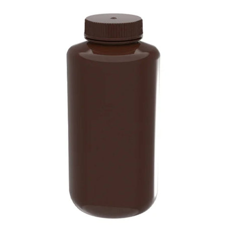 AHN MyBottle w/ Cap 1 L Wide HDPE Amber Separate Cups Reagent Bottle ( 50 Pcs)