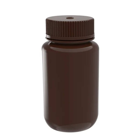 AHN MyBottle w/ Cap 125 ml Wide HDPE Bulk Amber Reagent Bottle (500Pcs)