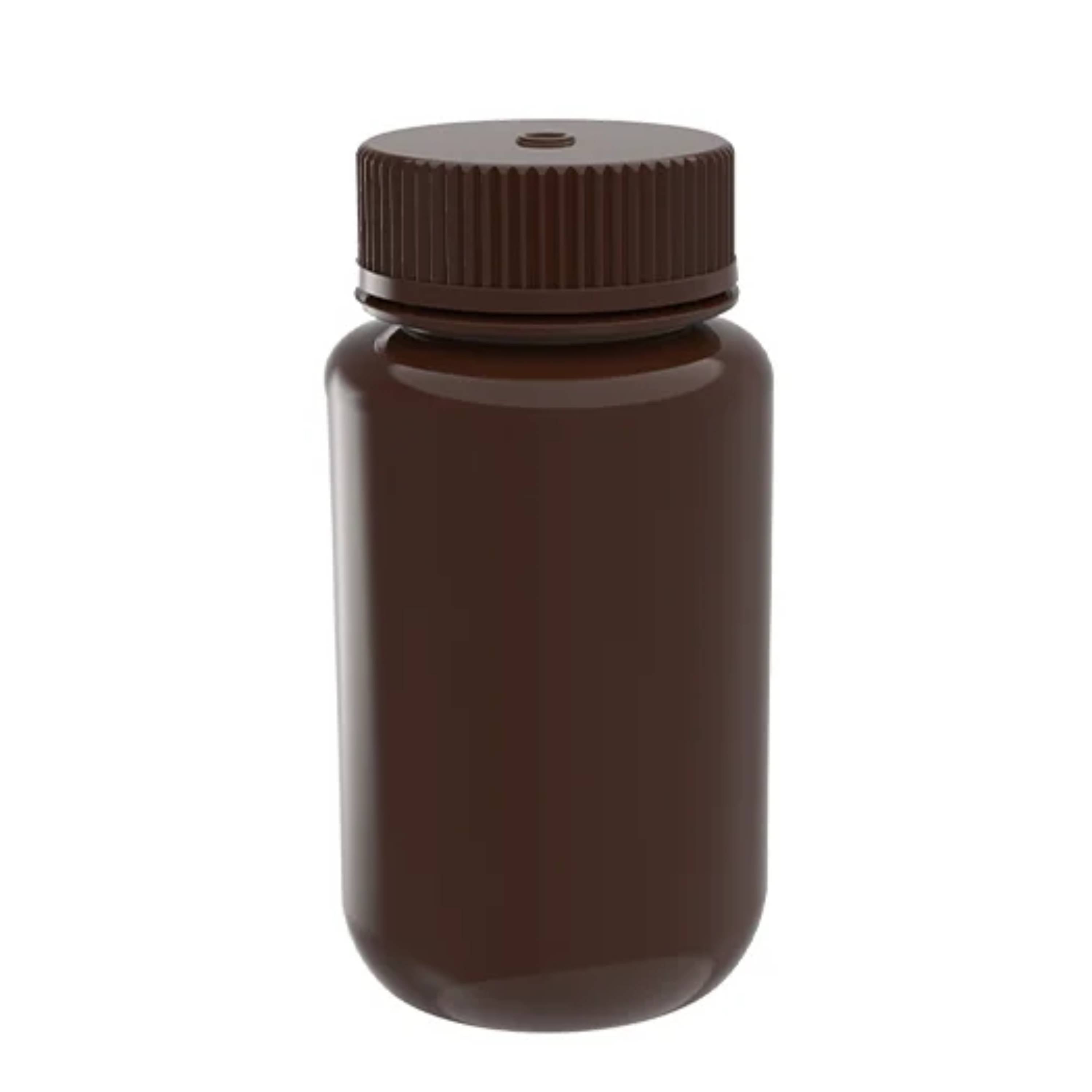 AHN MyBottle w/ Cap 250 ml Wide HDPE Bulk Amber Reagent Bottle (250Pcs)