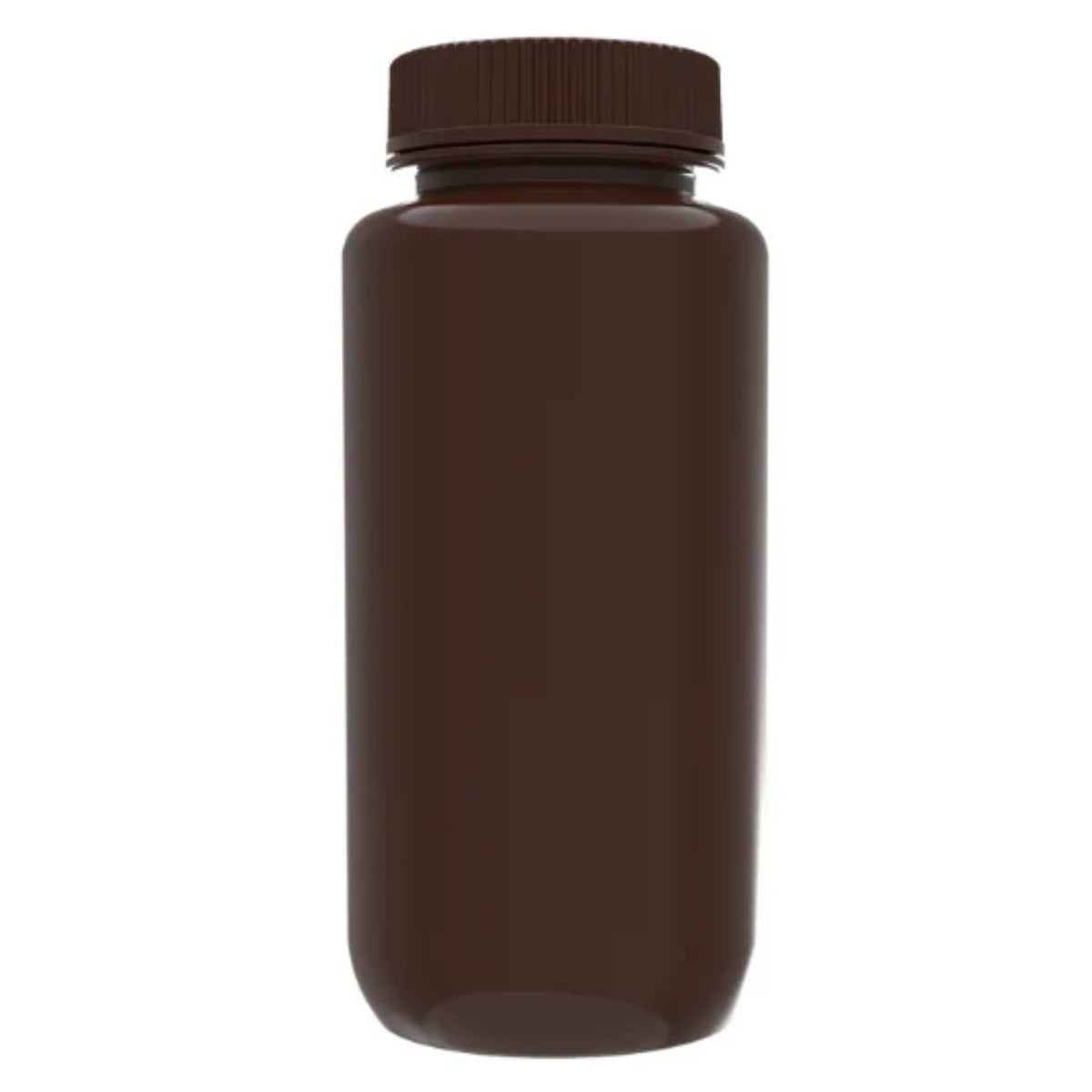 AHN MyBottle w/ Cap 500 ml Wide HDPE Amber Reagent Bottle ( 4x12Pcs)