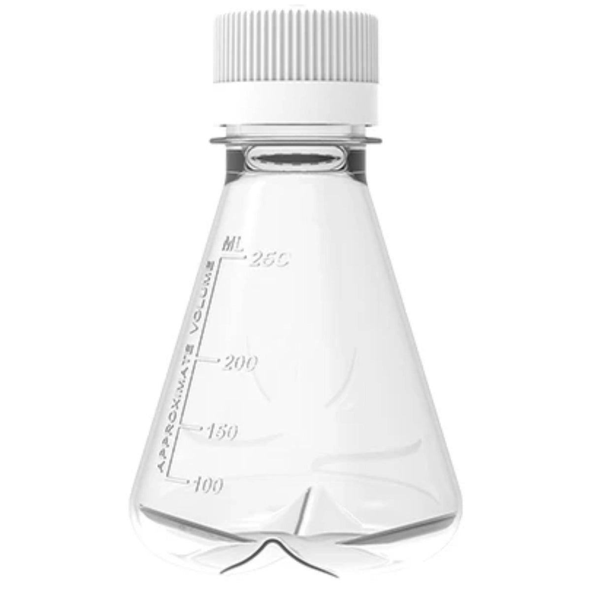 AHN MyBottle w/Cap PC Baffled Bottom Non-Vented Sterile Erlenmeyer Flask(250/500ml)(12 Pcs)