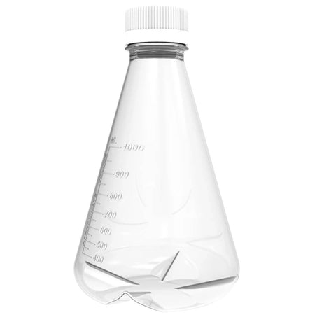 AHN MyBottle w/Cap 1 L PC Baffled Bottom Vented Sterile Erlenmeyer Flask(6 Pcs)