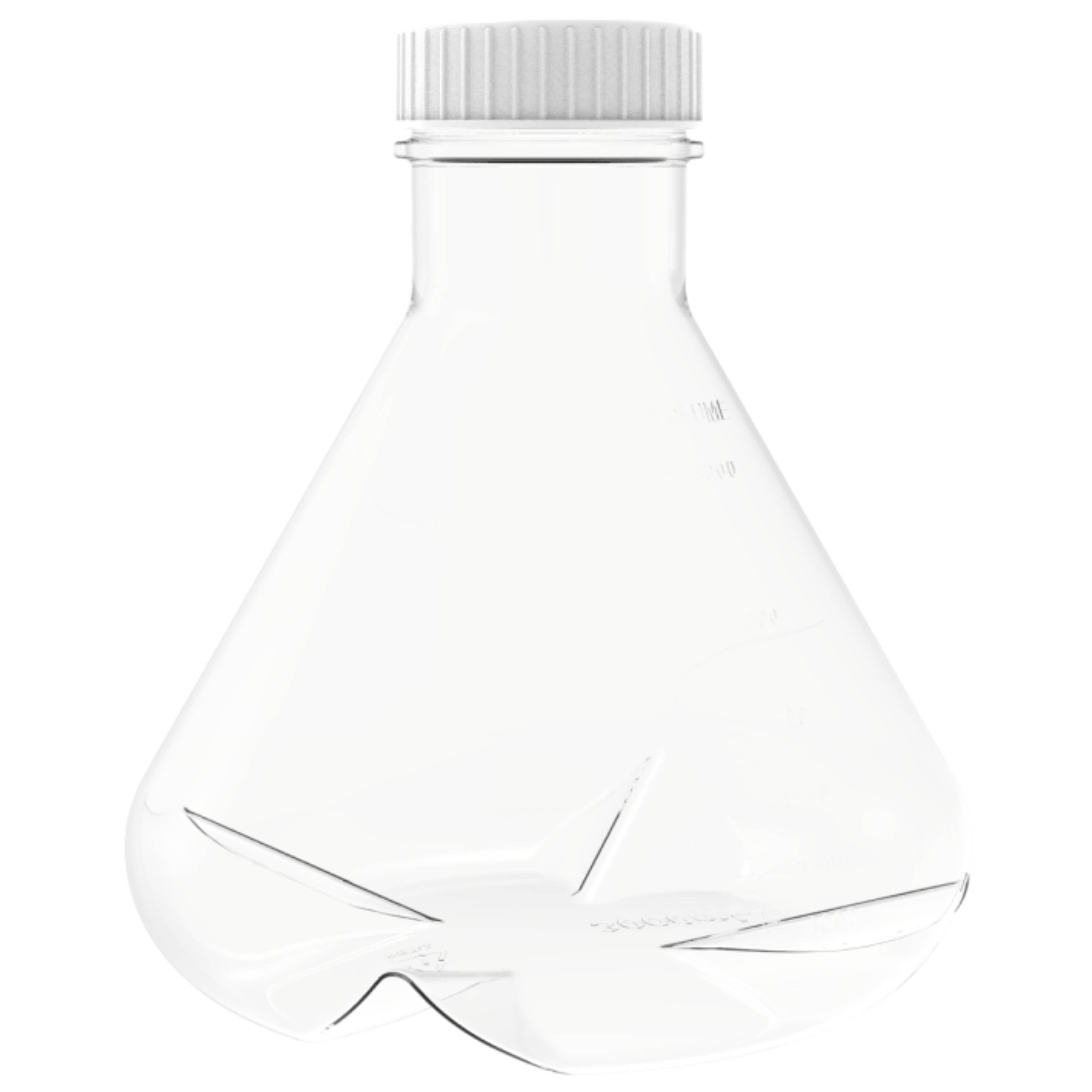 AHN MyBottle w/Cap 125 ml PC Baffled Bottom Vented Sterile Erlenmeyer Flask(24 Pcs)