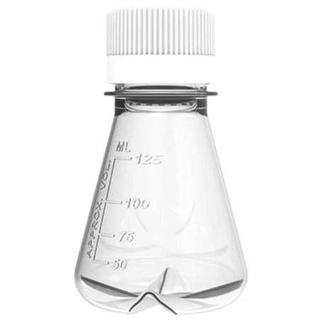AHN MyBottle w/Cap 125 ml PC Baffled Bottom Vented Sterile Erlenmeyer Flask(24 Pcs)