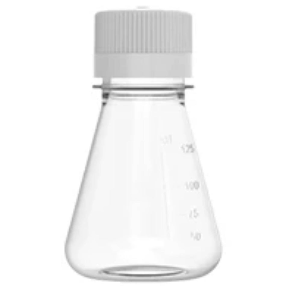 AHN MyBottle w/Cap 125 ml PC Flat Bottom Non-Vented Sterile Erlenmeyer Flask(24 Pcs)