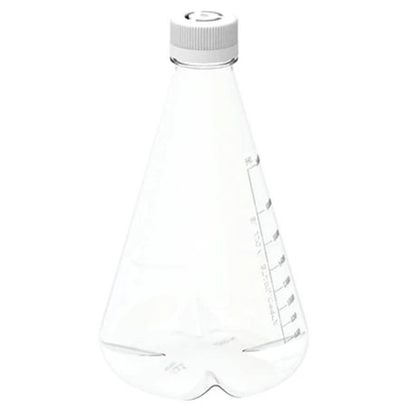 AHN MyBottle w/Cap PC Flat Bottom Vented Sterile Erlenmeyer Flask(2/3L)(4 Pcs)