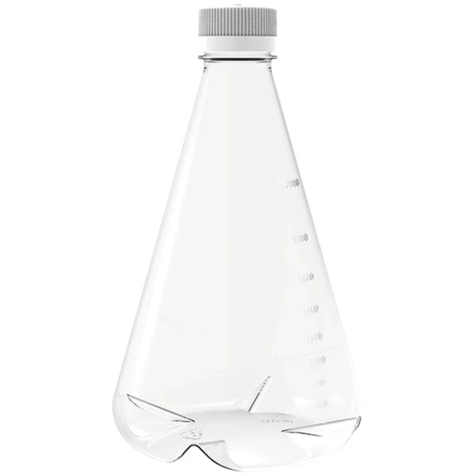 AHN MyBottle w/Cap PETG Baffled Bottom Non-Vented Sterile Erlenmeyer Flask(2/3L)(4 Pcs)