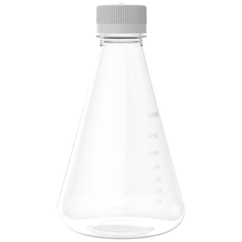 AHN MyBottle w/Cap 1 L PETG Flat Bottom Non-Vented Sterile Erlenmeyer Flask(6 Pcs)