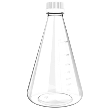 AHN MyBottle w/Cap PETG Flat Bottom Non-Vented Sterile Erlenmeyer Flask(2/3L)(4 Pcs)