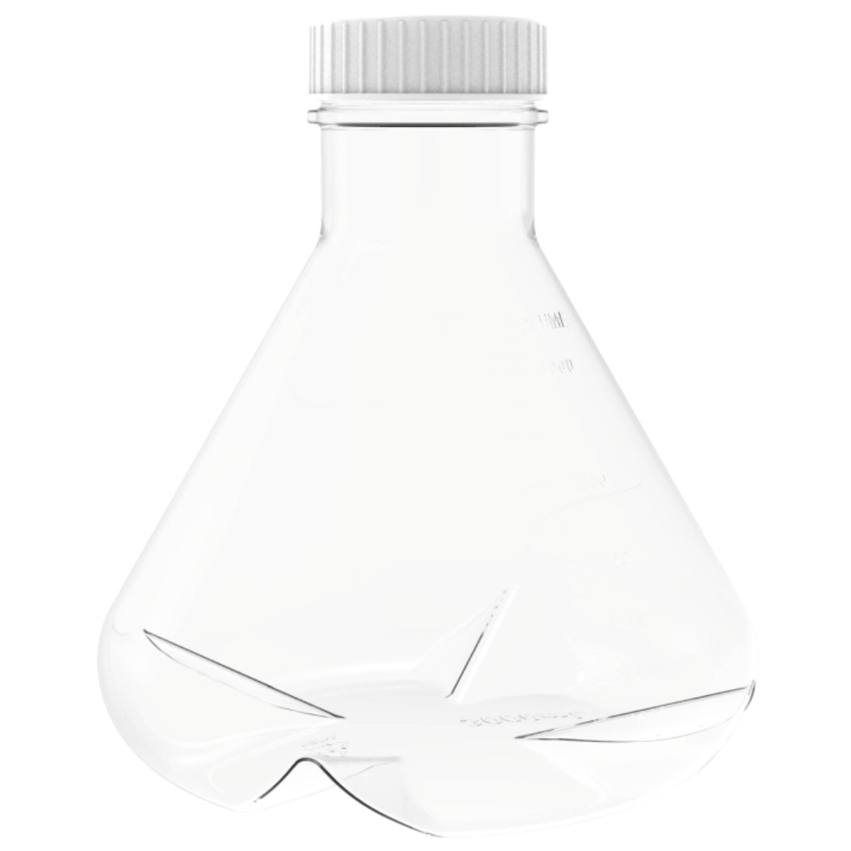 AHN MyBottle w/Cap 1 L PETG Flat Bottom Vented Sterile Erlenmeyer Flask(6 Pcs)