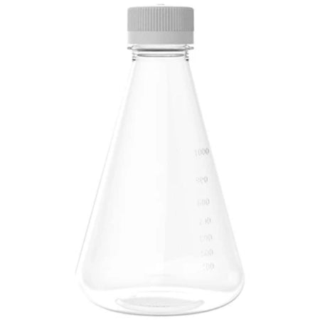 AHN MyBottle w/Cap 1 L PETG Flat Bottom Vented Sterile Erlenmeyer Flask(6 Pcs)